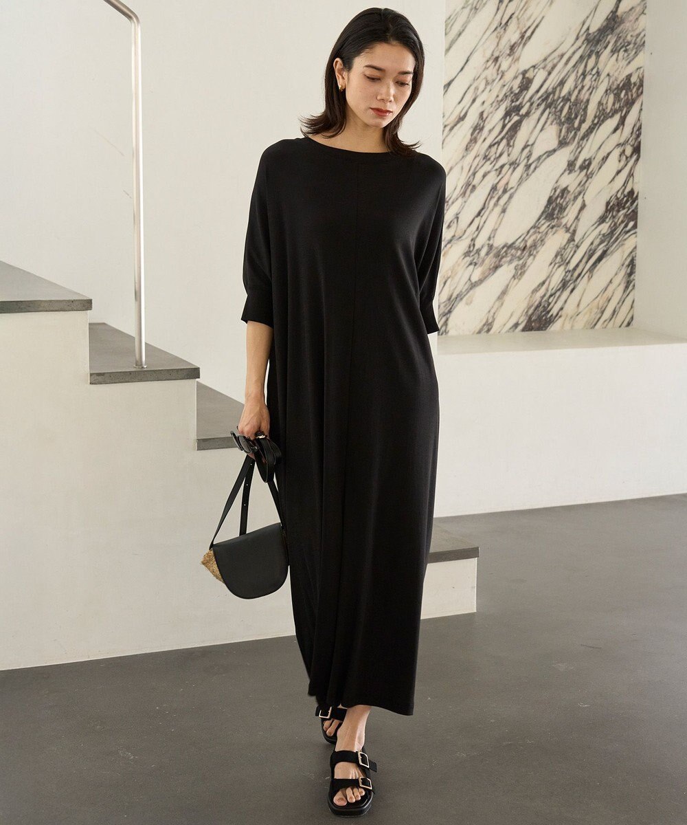 UNFILO ドライタッチフライス ドルマンワンピース 