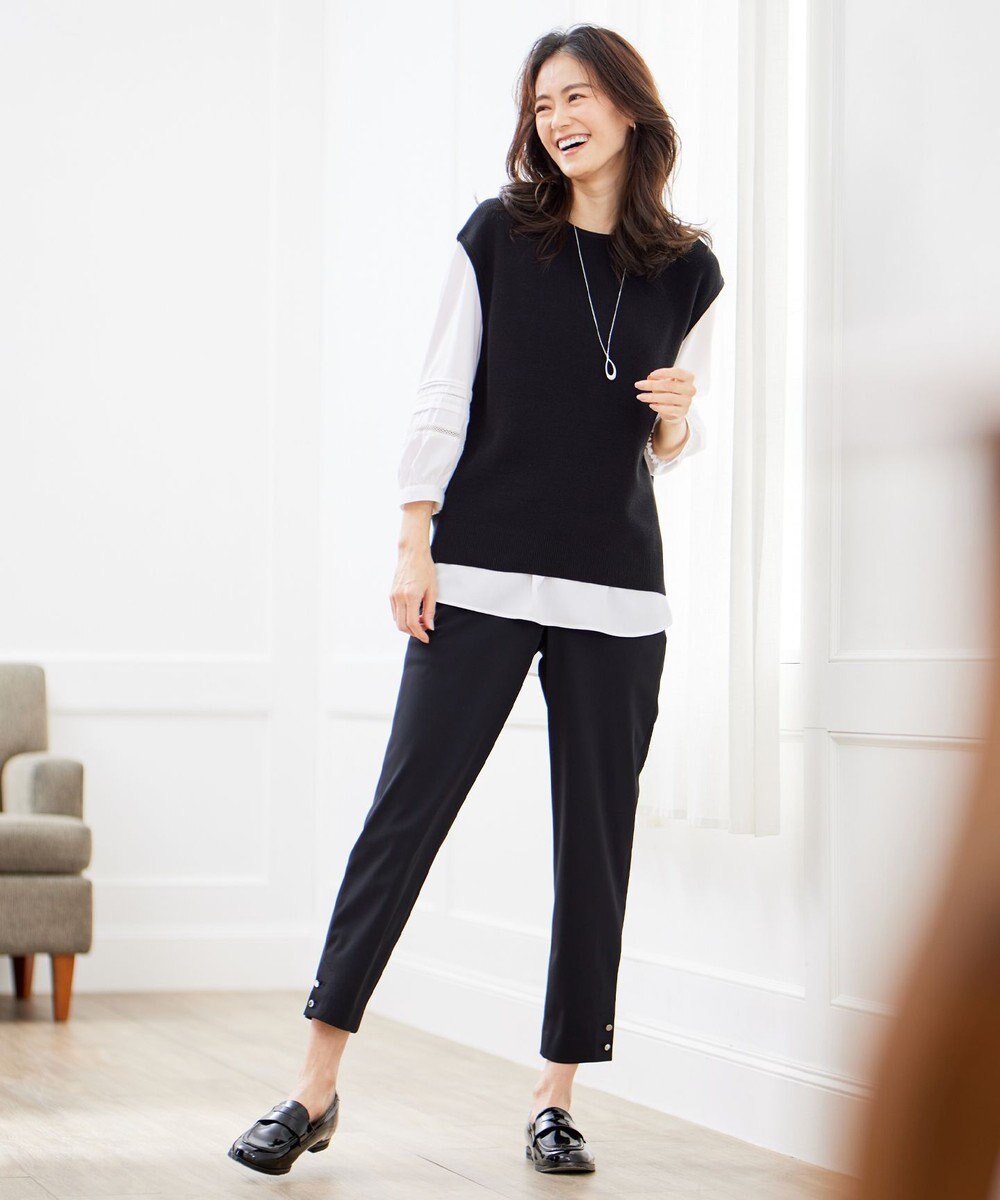 J.PRESS LADIES オーバルドロップ ネックレス 