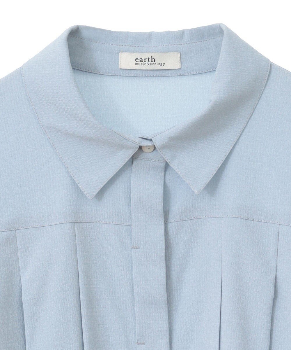 earth music&ecology タックプリーツショートシャツ 