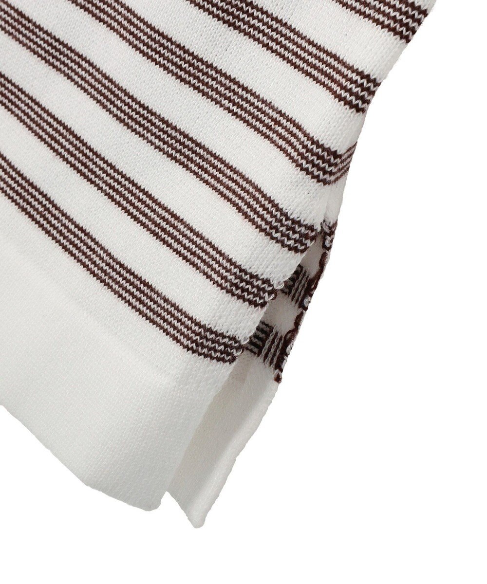 AMERICAN HOLIC ボーダーハーフスリーブニットプルオーバー 