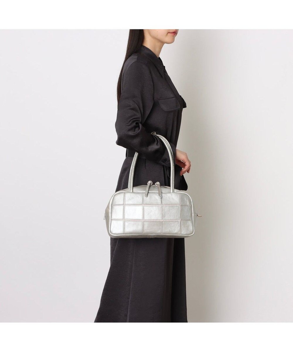 UNBILLION ピークスピーク PEAKS PEAK / 牛革パッチワーク横長ボストン 