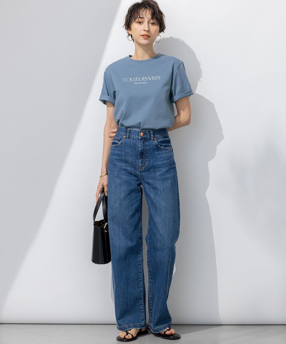 23区 【接触冷感】23区DENIM サマー ストレート ワイド パンツ 