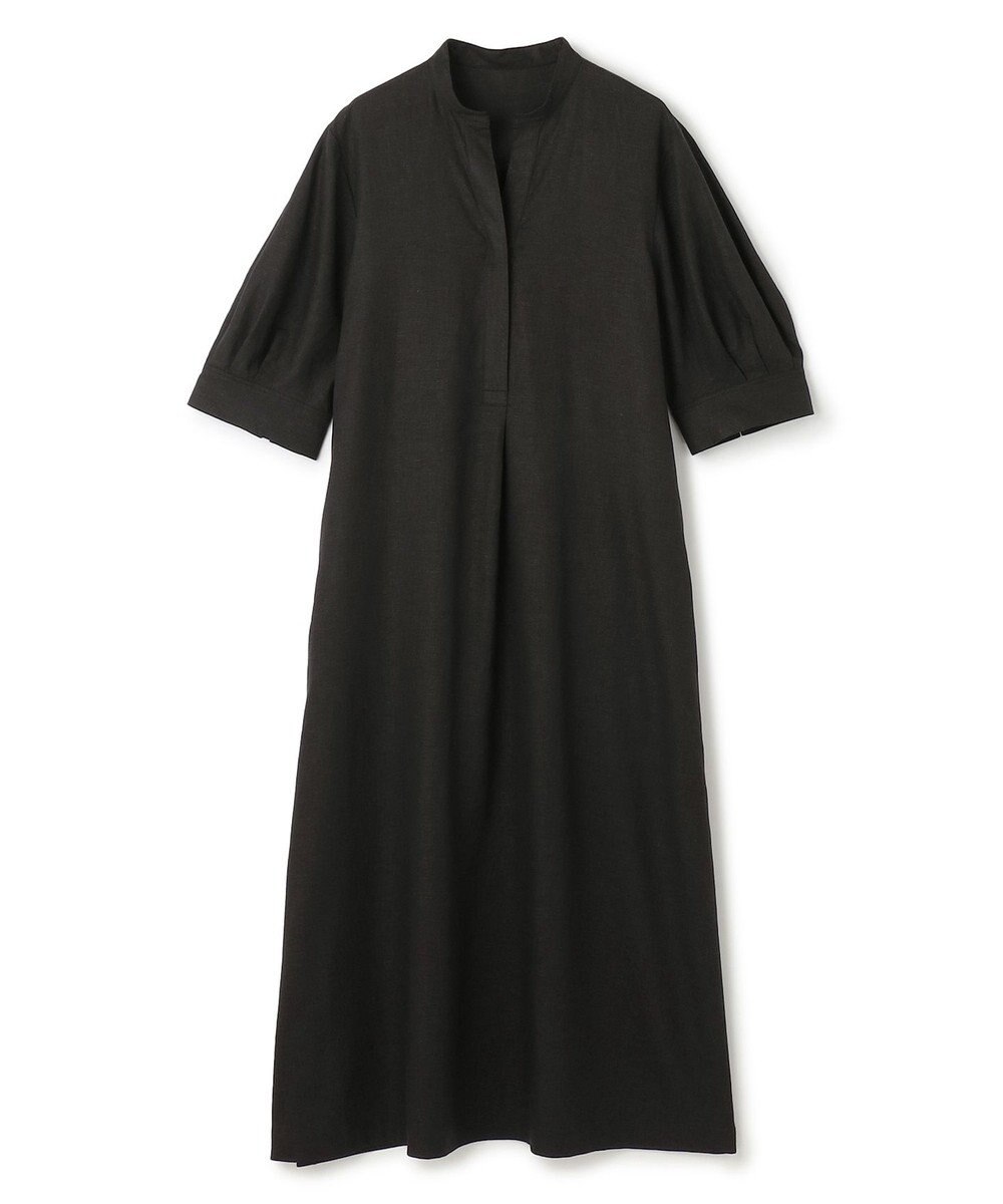 UNFILO リネンレーヨン スキッパー ワンピース 