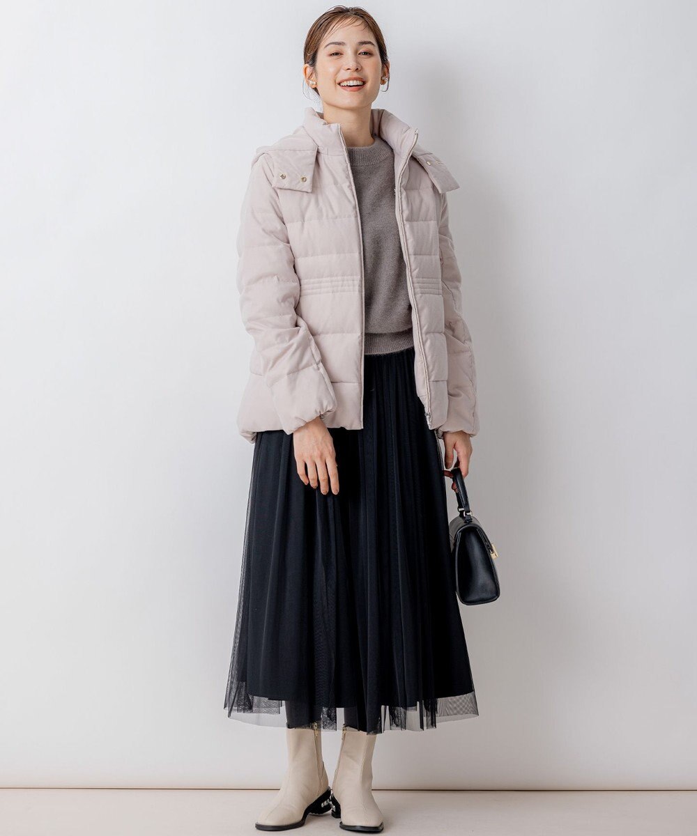 組曲 【洗える・2WAY】ライトタフタショートダウン 