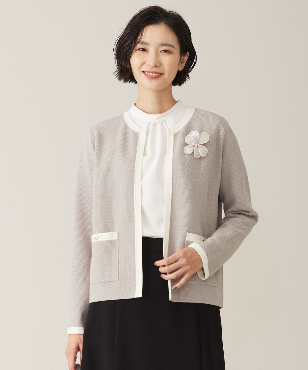 J.PRESS LADIES パール トリミング コサージュ 