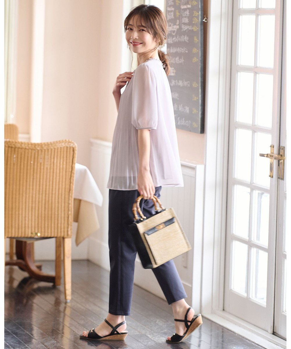 ANY SIS S 【洗える】エアリープリーツ ブラウス 