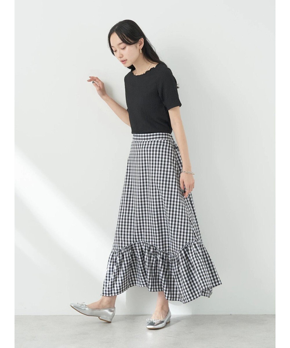 earth music&ecology イレヘムチェックスカート 