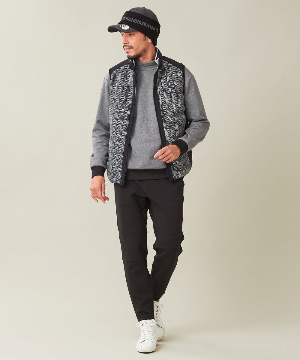 23区GOLF 【23Fondation/MEN】ストレッチ裏フリース モックネック 