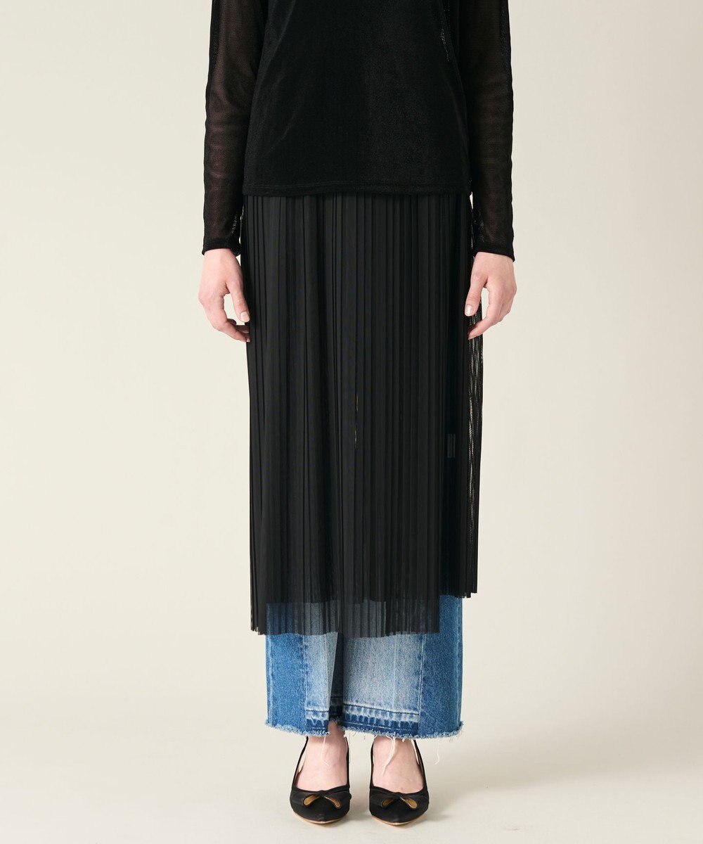 GRACE CONTINENTAL チュールタイトプリーツスカート 