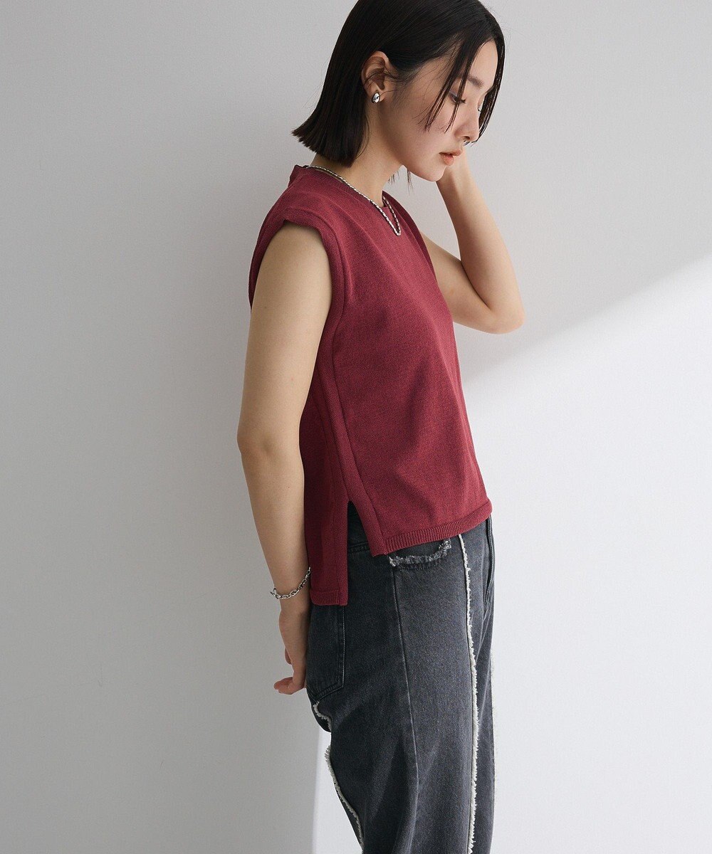 Green Parks ・Ｐｅｔｉｔ　Ｆｌｅｕｒ　ノースリリネンライクニット 