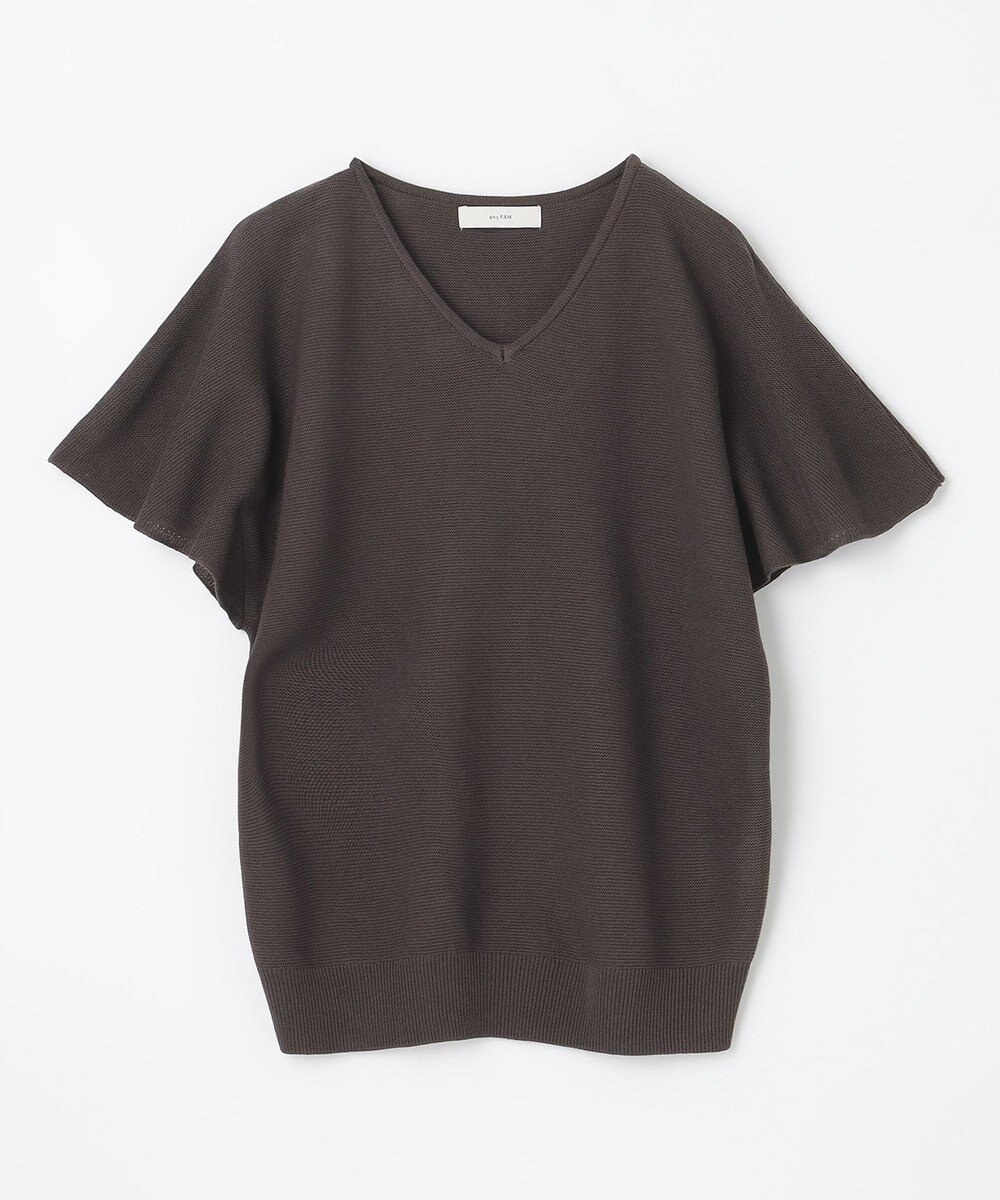 ANY 【洗濯機可/UVケア/アンチピリング】アクリルガーター バタフライスリーブニット 