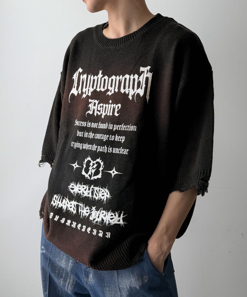 WEGO ダメージボーダーニットプルオーバー(SS) 