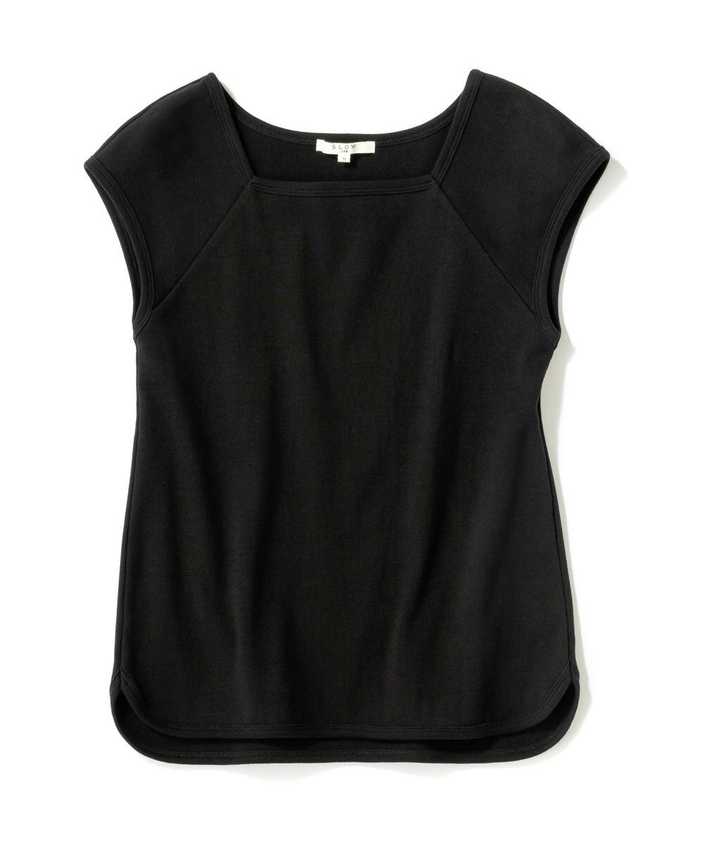 23区 S 【SLOW/一部店舗限定】ミドルフライスジャージー キャップスリーブカットソー 