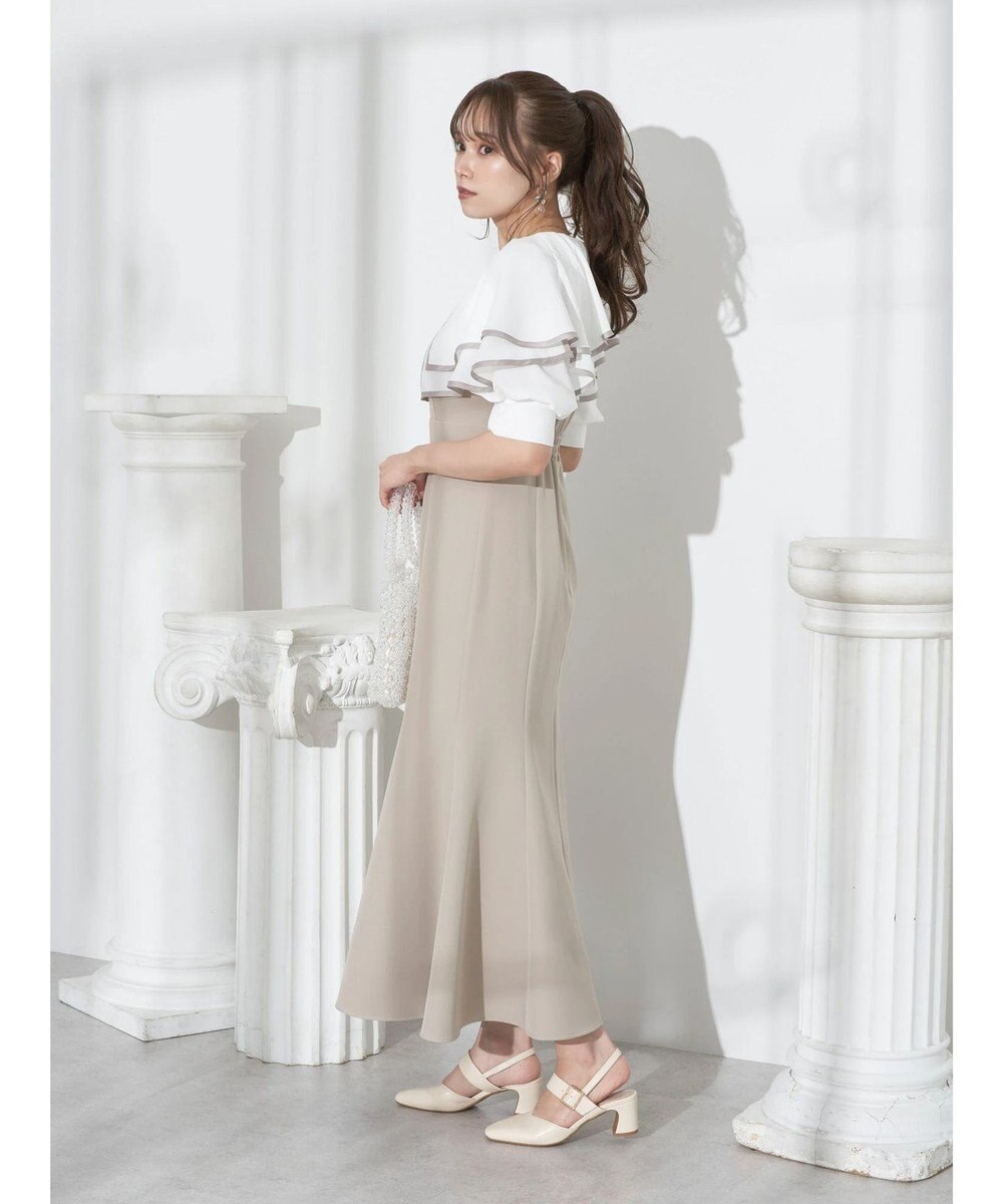 earth music&ecology パイピング衿付きドッキングワンピース 