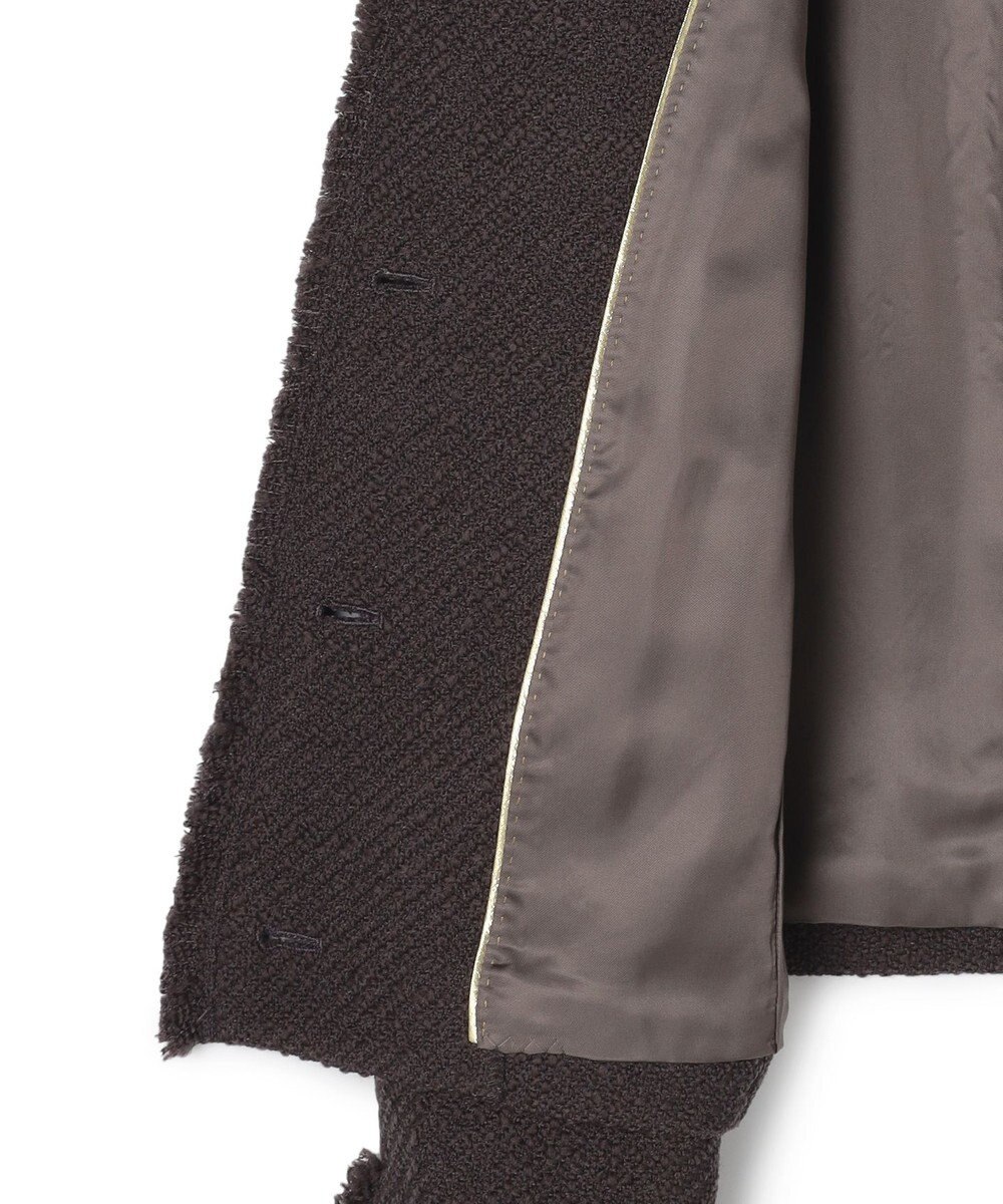 BEIGE， 【Oggi 10月号掲載】MULLIN / ウールツイードメタルボタンノーカラージャケット 