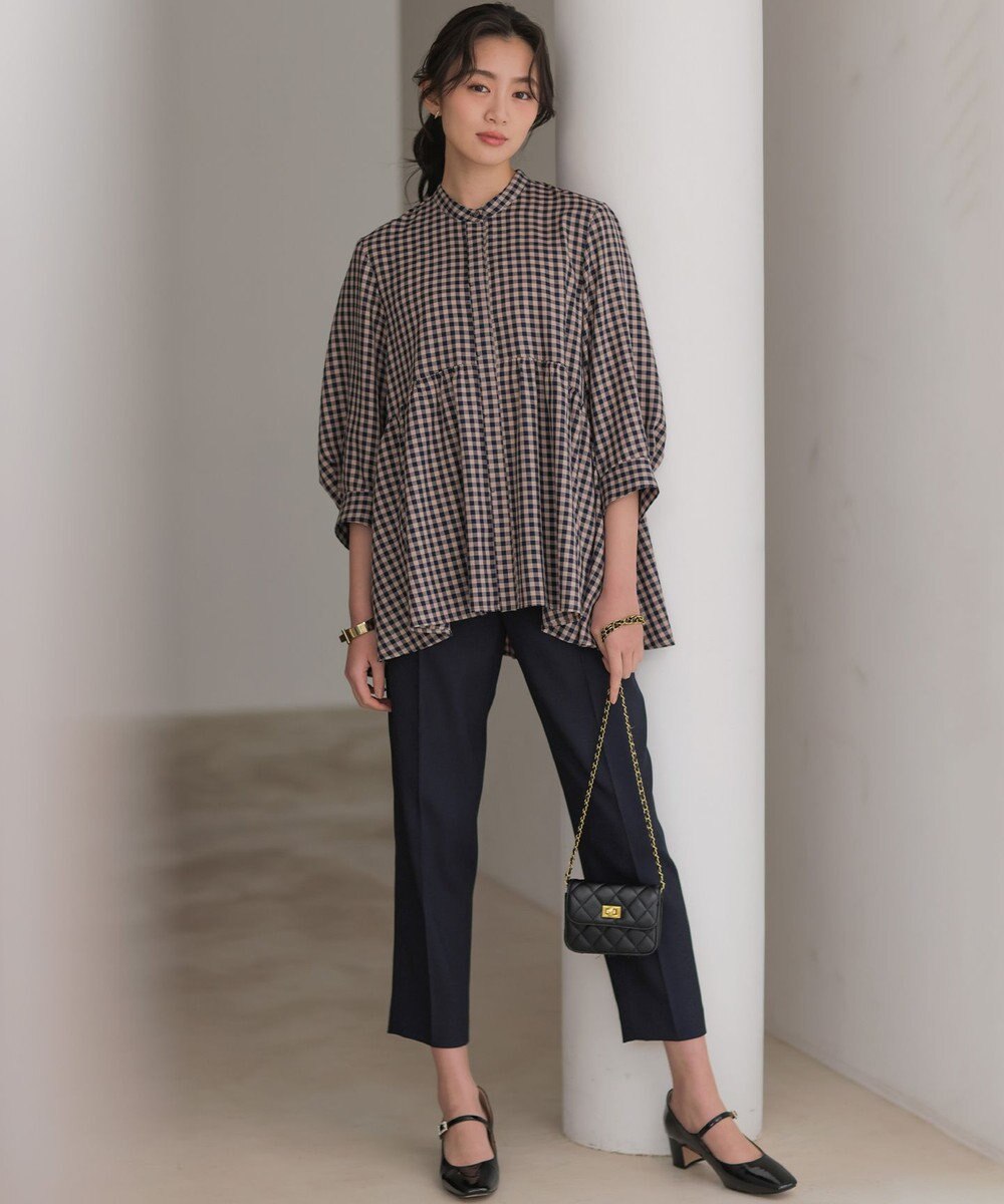 組曲 L 【先行予約】ライトリネンライクテーパード パンツ 