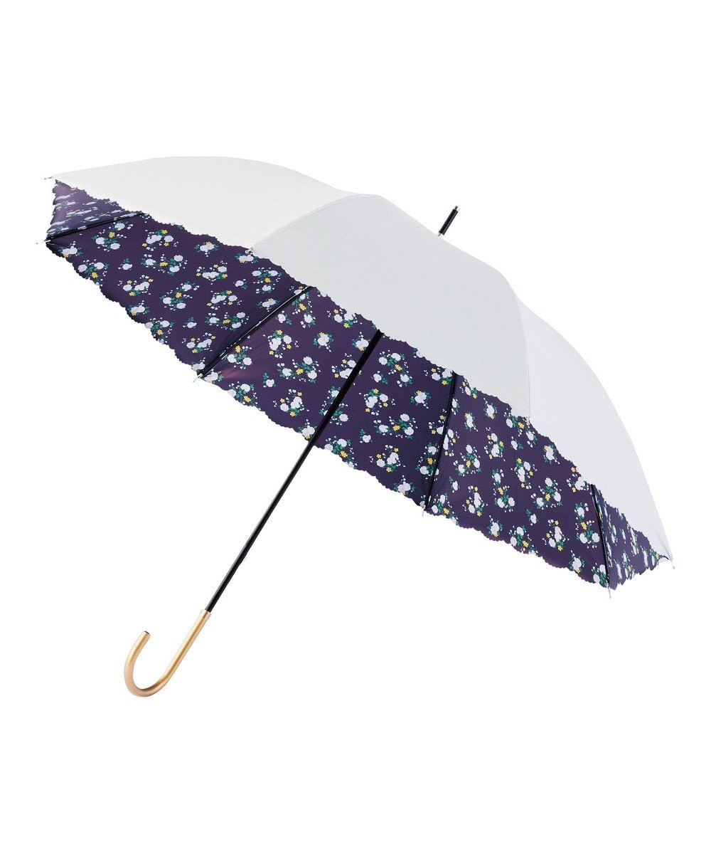 MOONBAT estaa 晴雨兼用 長傘 日傘 フラワーギフト 遮光 遮熱 UV ホワイト