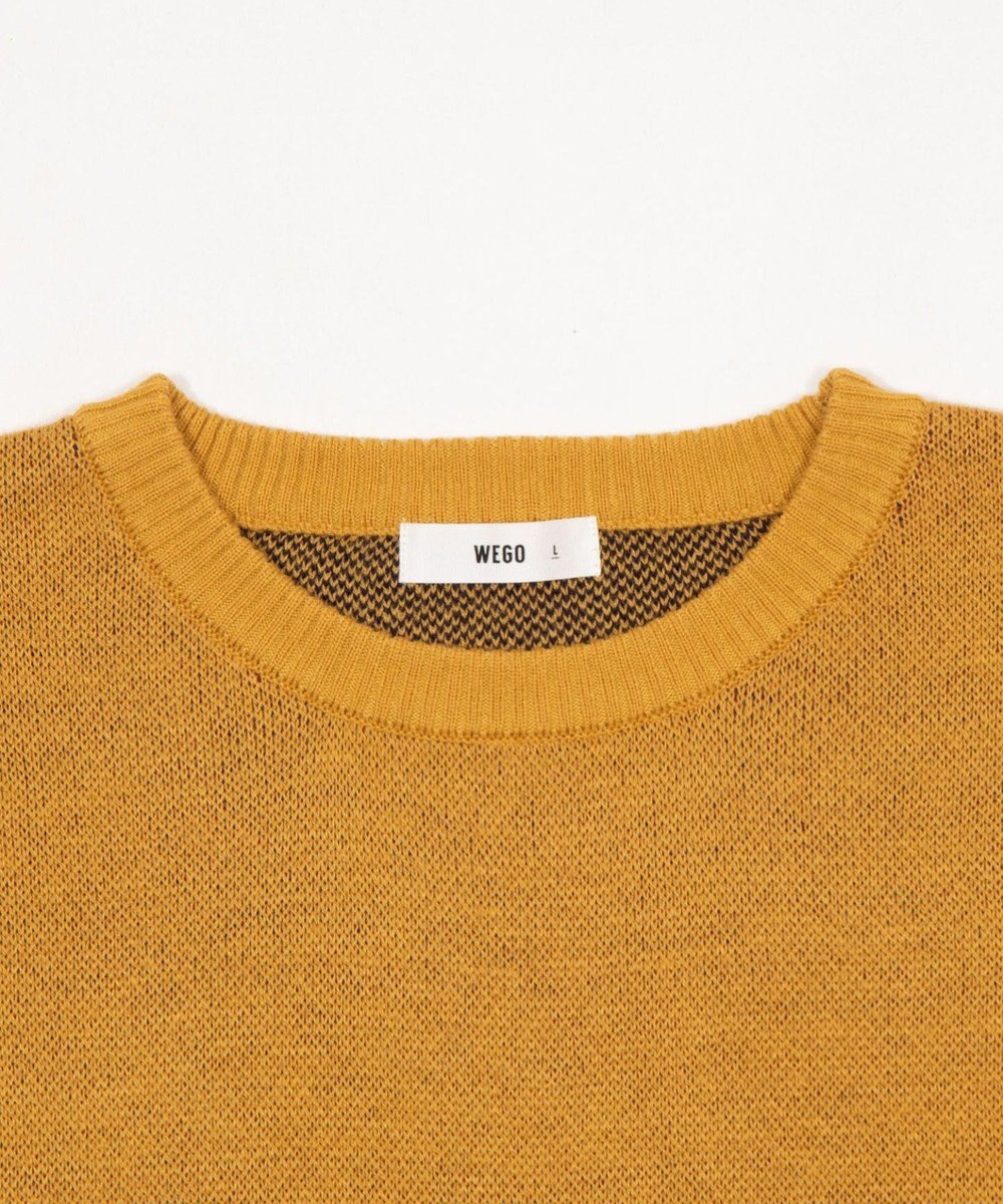 WEGO スリーブロゴニットプルオーバー 