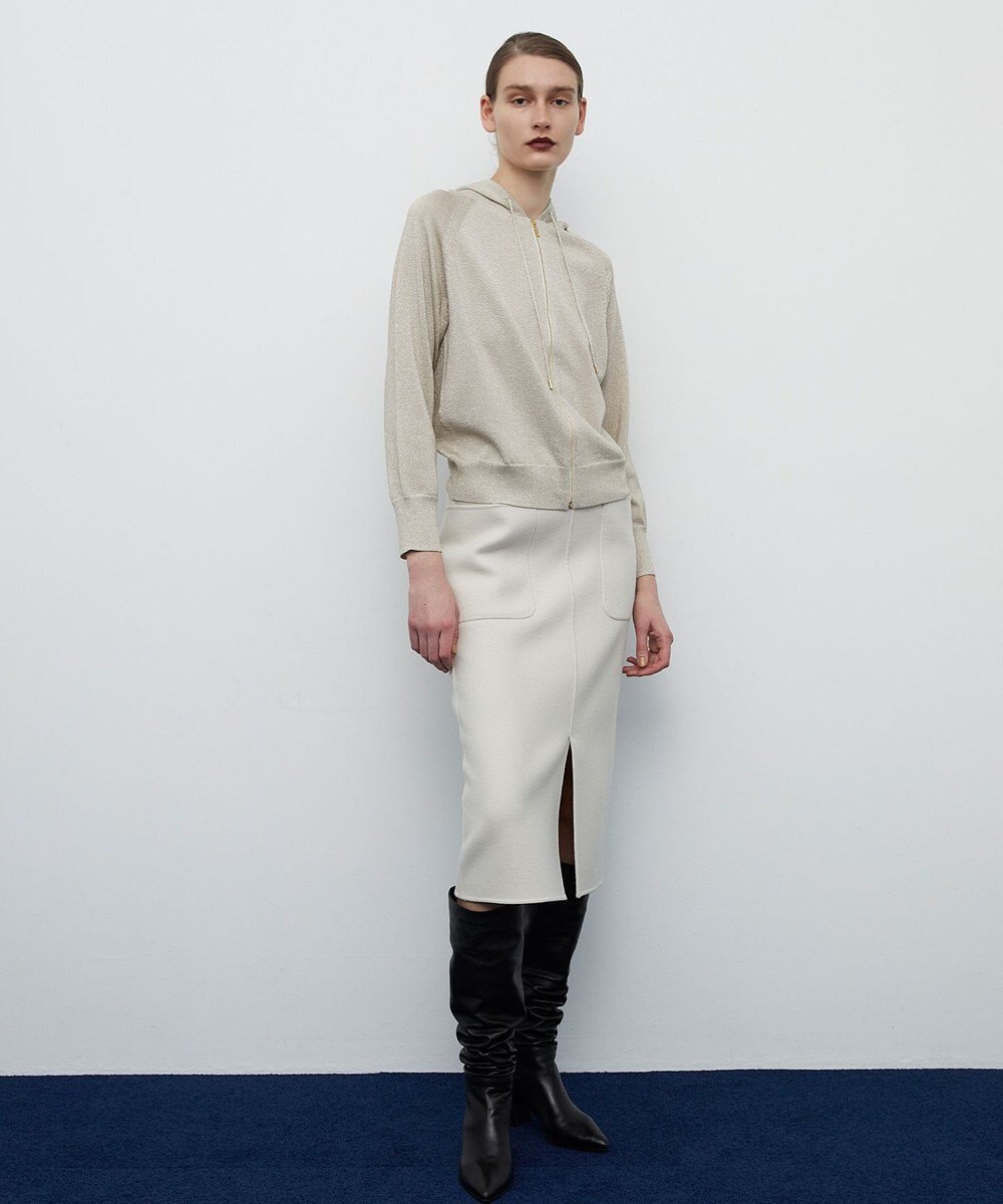 BEIGE， 【S-size】JUSSIEU / ラメ ニットパーカー 