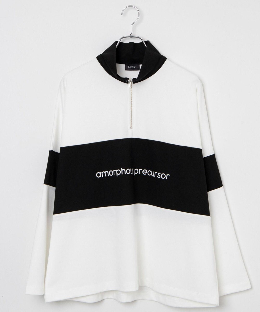 WEGO ドルマンポンチハーフジップロンT 