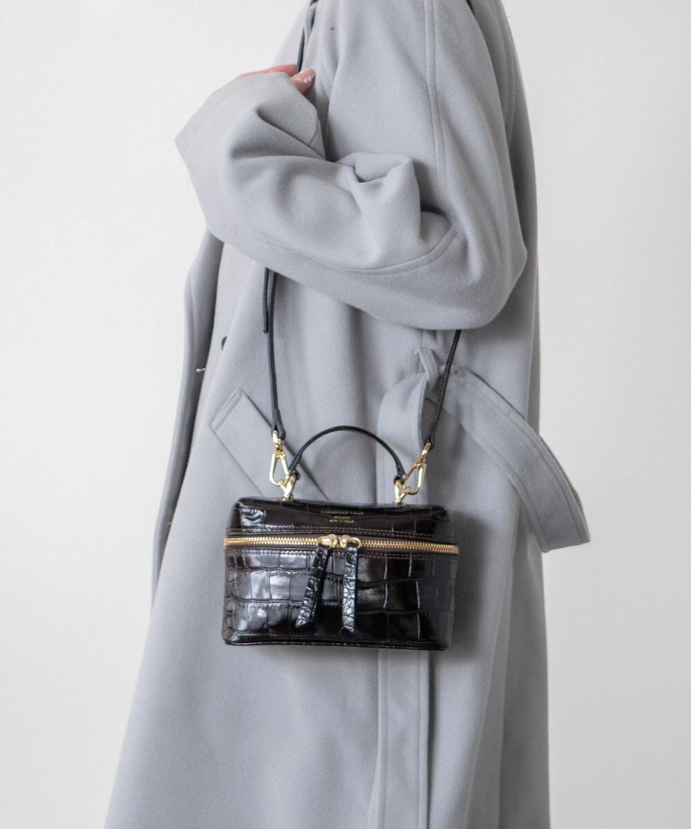 INTER-CHAUSSURES 【CHRISTIAN VILLA】ボックスシルエットミニハンドバッグ 