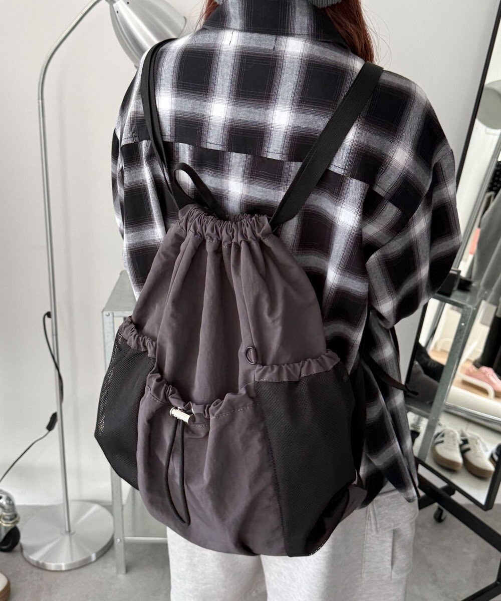 WEGO 【ユニセックス着用ITEM】メッシュポケットナップサック 