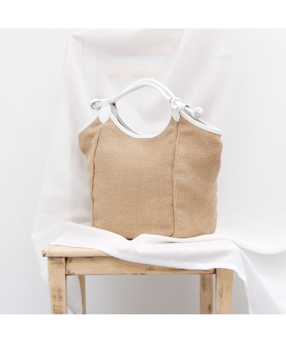 UNBILLION カシュカシュ cachecache / ポリプロピレンシート牛革付属トートバッグ 