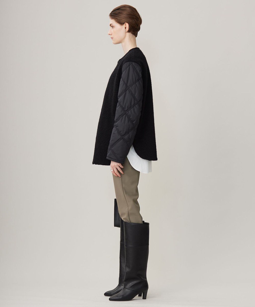 ICB 【リバーシブル着用可能】 ラミネートパイルキルト ミドル丈コート 