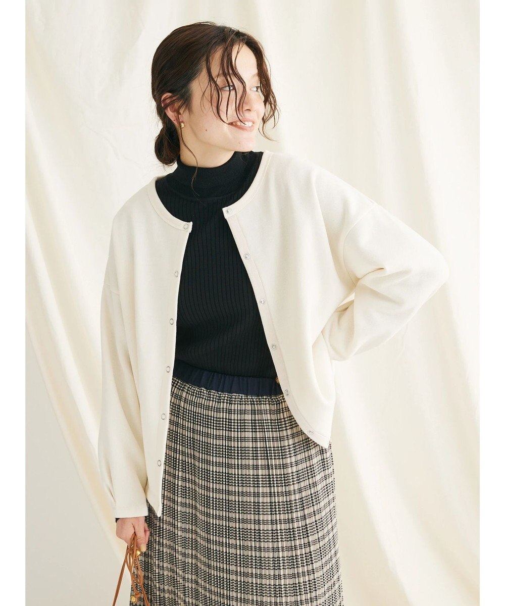 CRAFT STANDARD BOUTIQUE 裏起毛リングドットカーディガン 