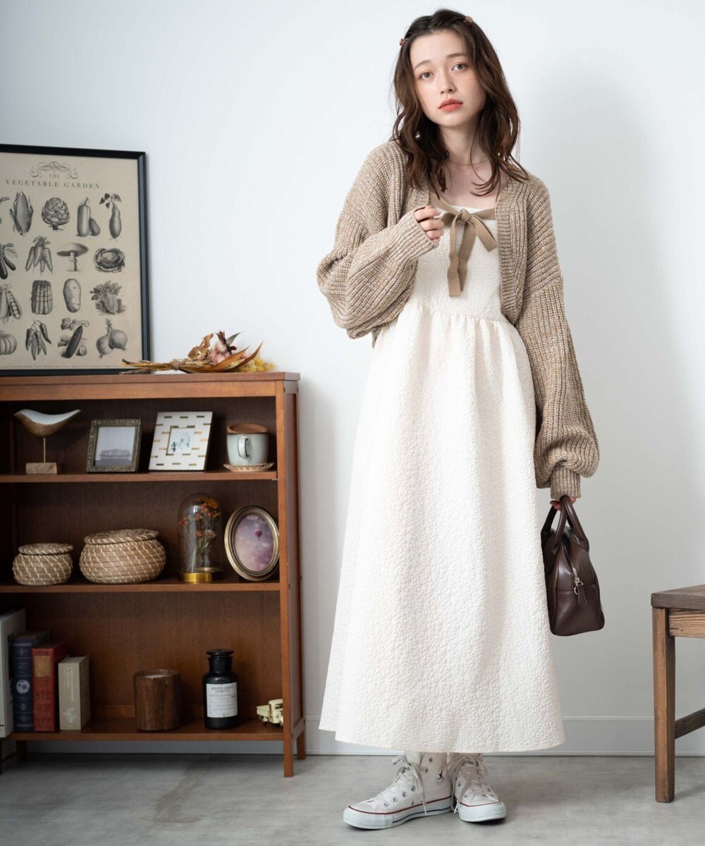 WEGO リボンニットボレロ 