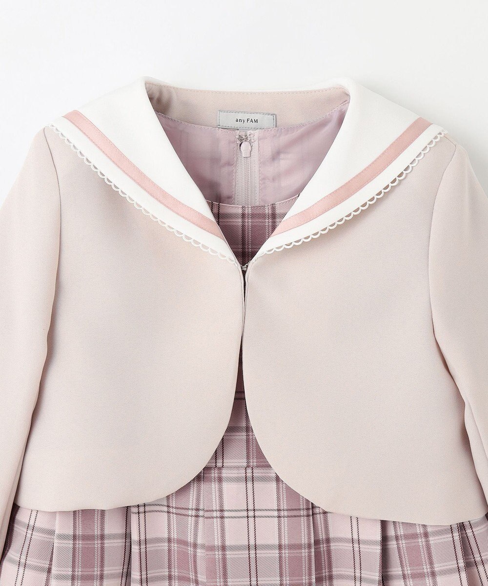 ANY KIDS 【2点セット】セーラージャケット+チェックワンピース 