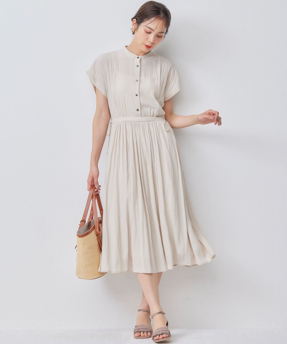 組曲 ギャザーライトデシン ワンピース 