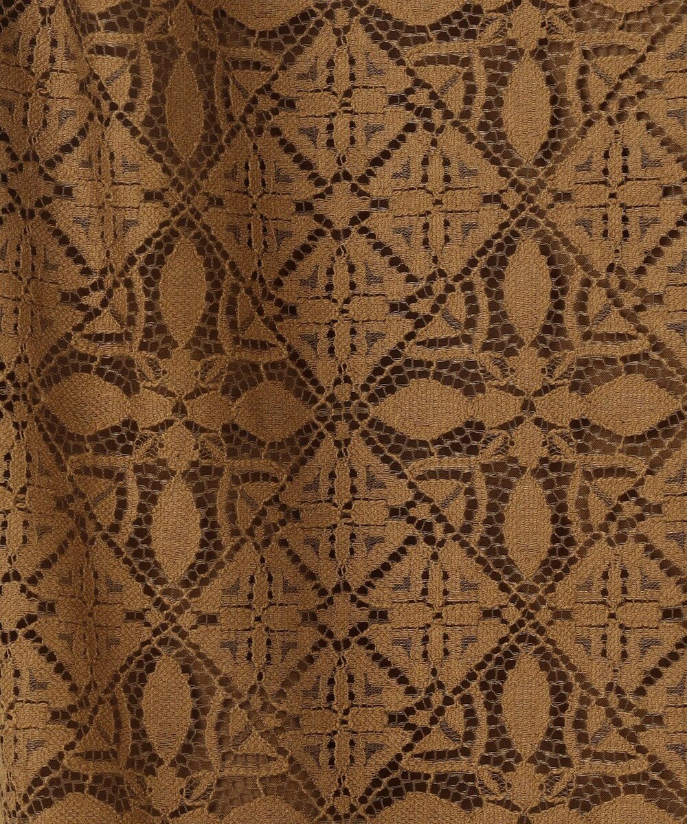 ICB L 【洗える】タイルパターンレース ワイドストレートパンツ 