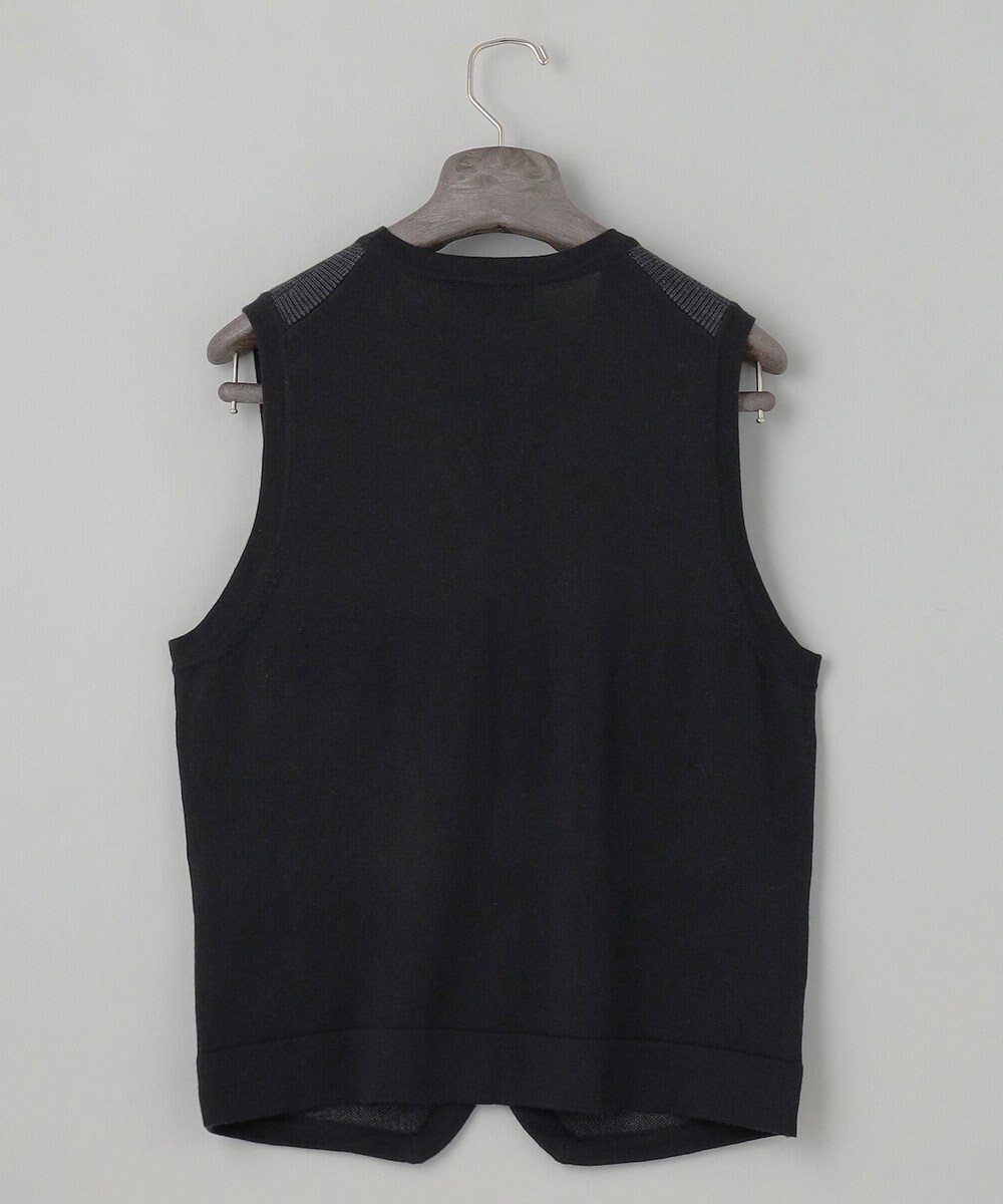 GOTAIRIKU 体温調整に【洗える/チクチクしにくい/ピリングしにくい】イタリア糸 ハイゲージ ベスト_WOOL100% 