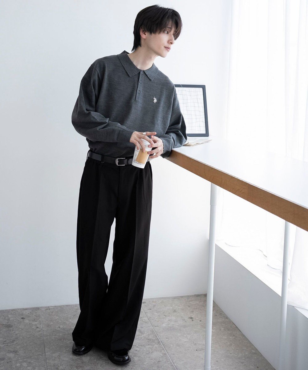 WEGO 【25年秋冬新作/ユニセックス着用ITEM/MLサイズ展開】別注USPOLOニットポロ 