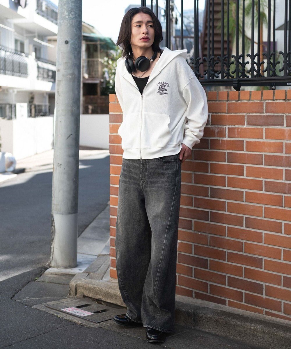 WEGO 【ユニセックス着用ITEM/SMLサイズ展開】カバーフィットバルーンデニムパンツ 