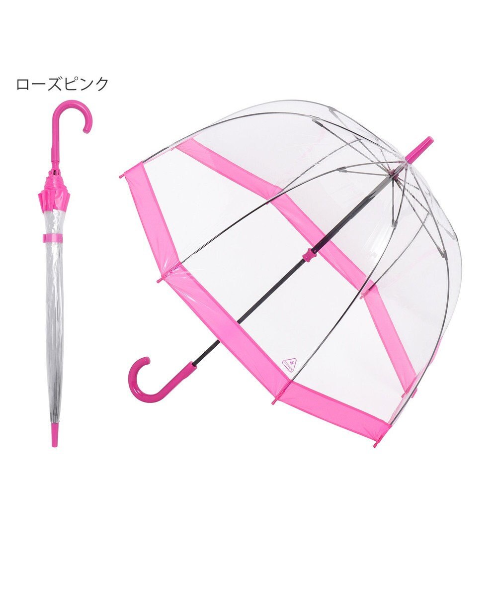 MOONBAT 【雑誌掲載／non・no】フルトン (FULTON) Birdcage ワンポイントロゴ 長傘 透明傘 