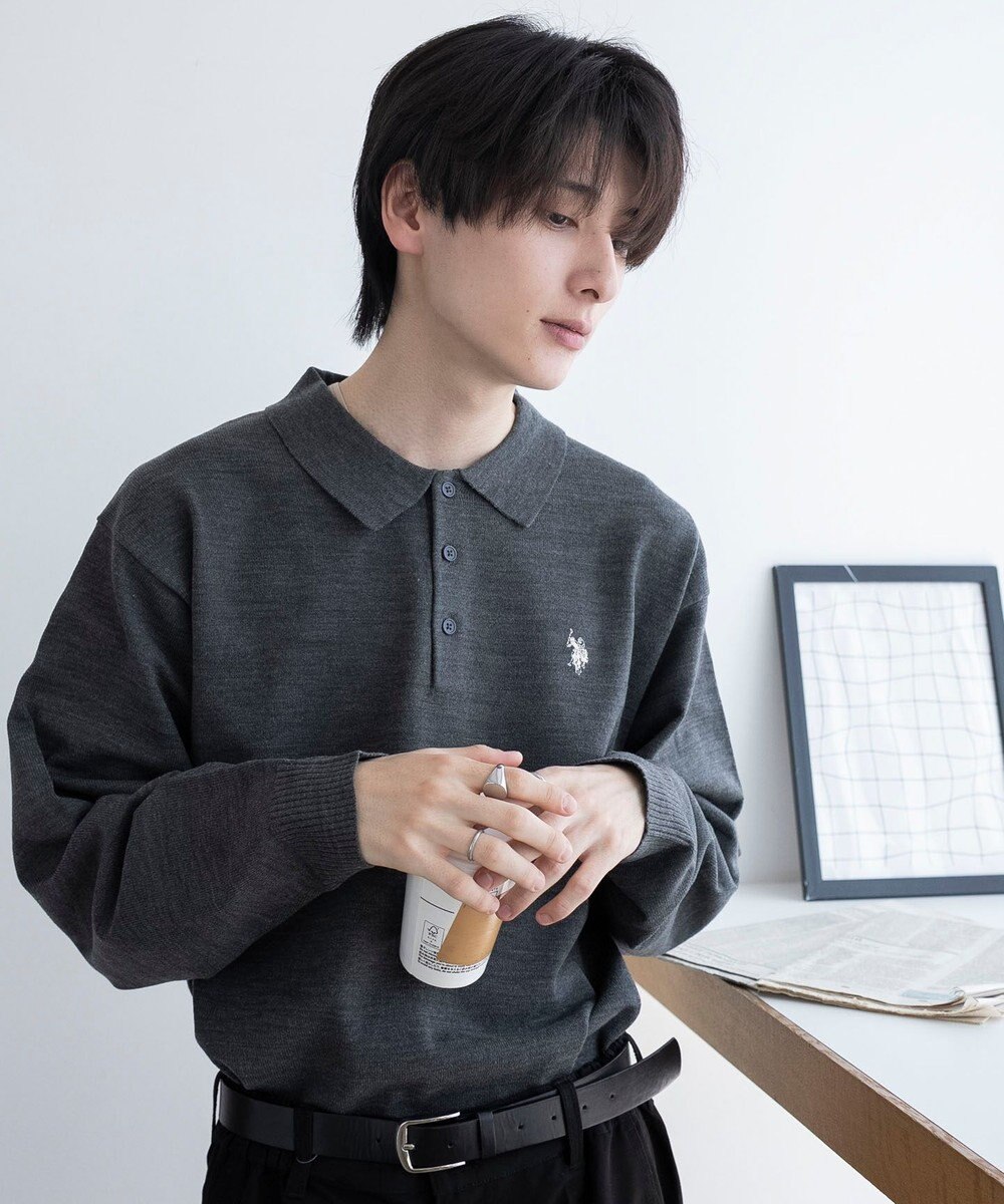 WEGO 【25年秋冬新作/ユニセックス着用ITEM/MLサイズ展開】別注USPOLOニットポロ 