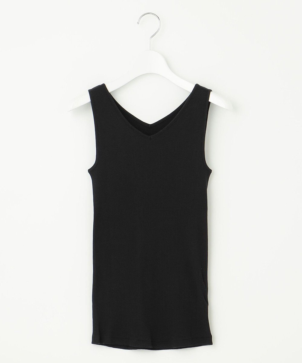 自由区 L 【洗える】リブタンクトップ 