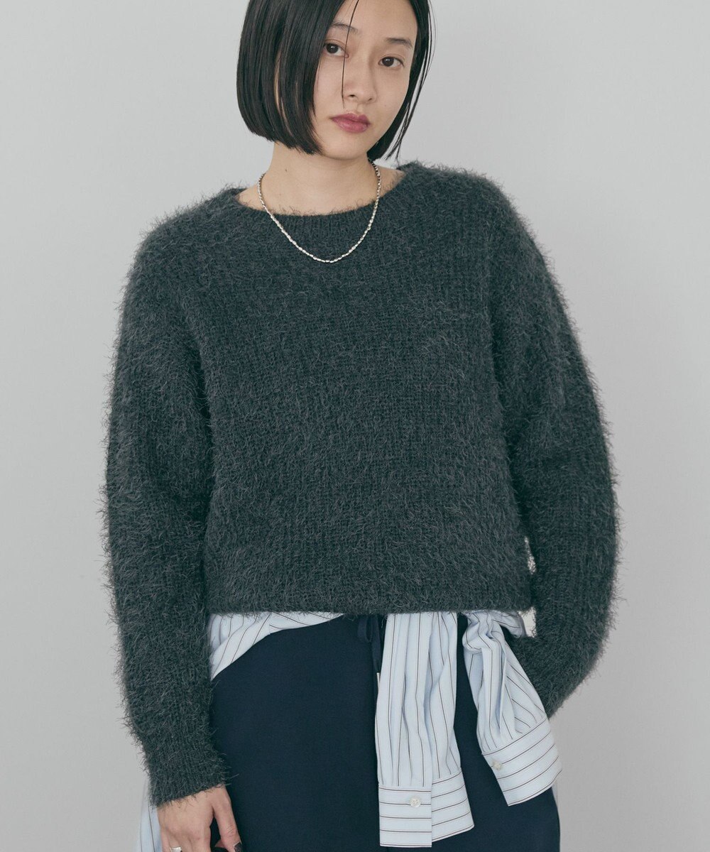 AMERICAN HOLIC 【WEB限定】フェザーゆるニットプルオーバー 