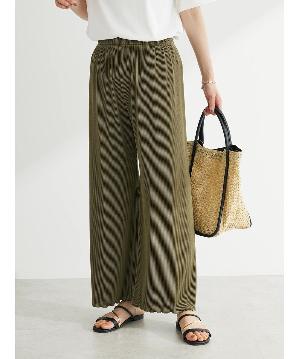 Green Parks プリーツ風カットパンツ 