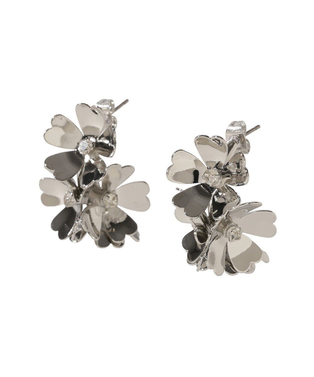 YECCA VECCA メタルフラワーピアス 