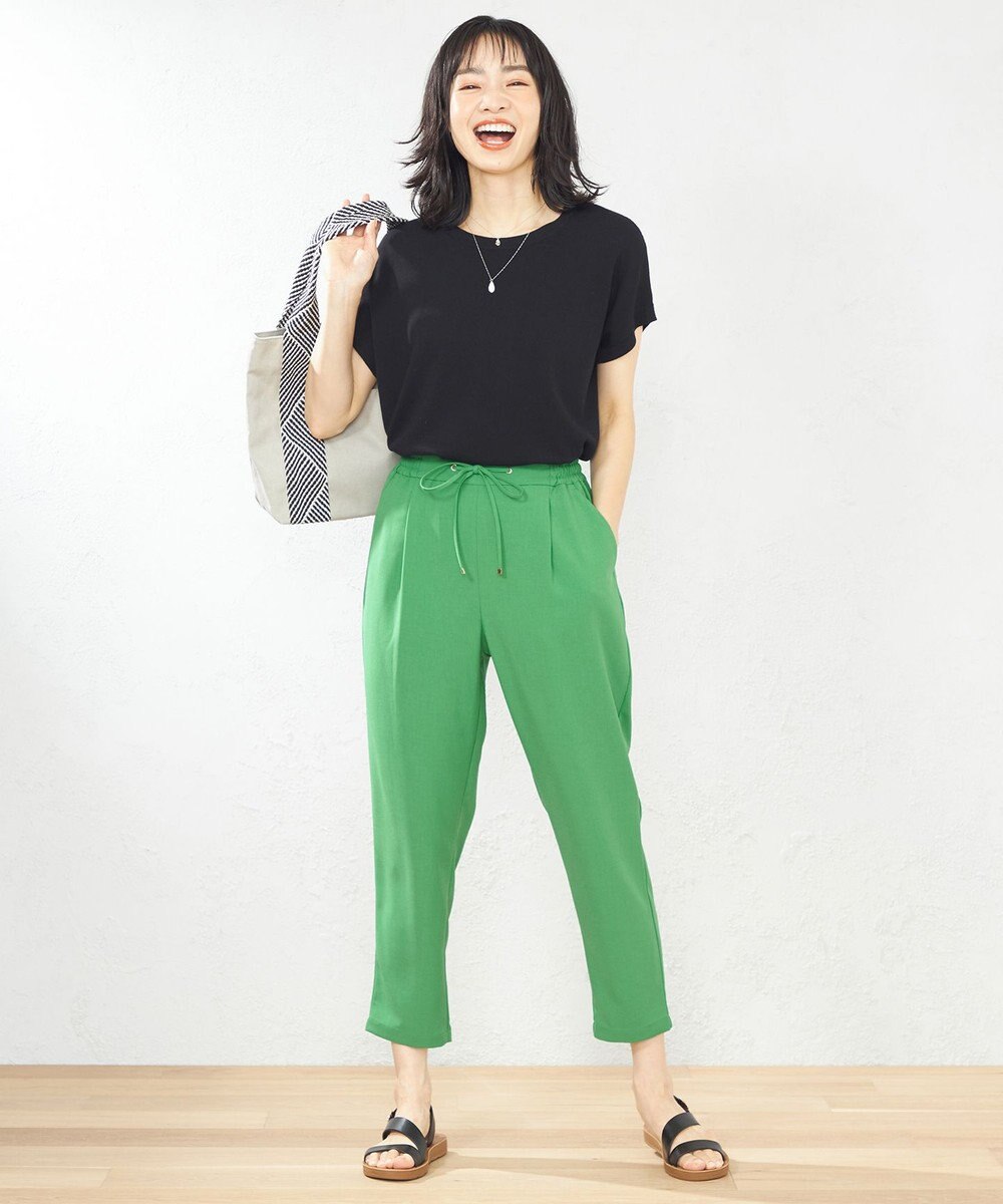 ANY 【接触冷感・UVケア】イージーケア美脚 パンツ 