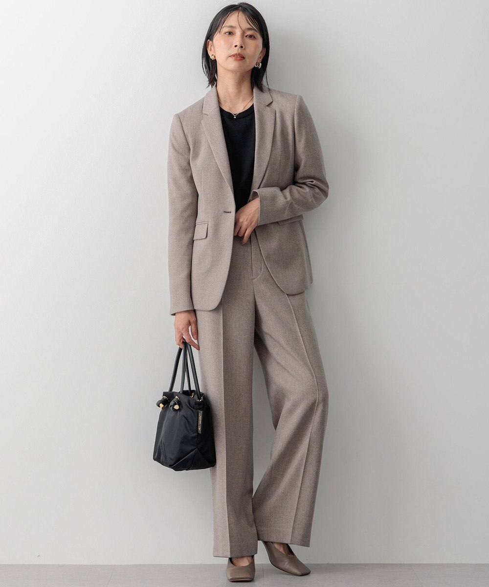 23区 L 【WEB限定カラーあり/洗える】ウーステッドウール ワイドシルエット ニット 