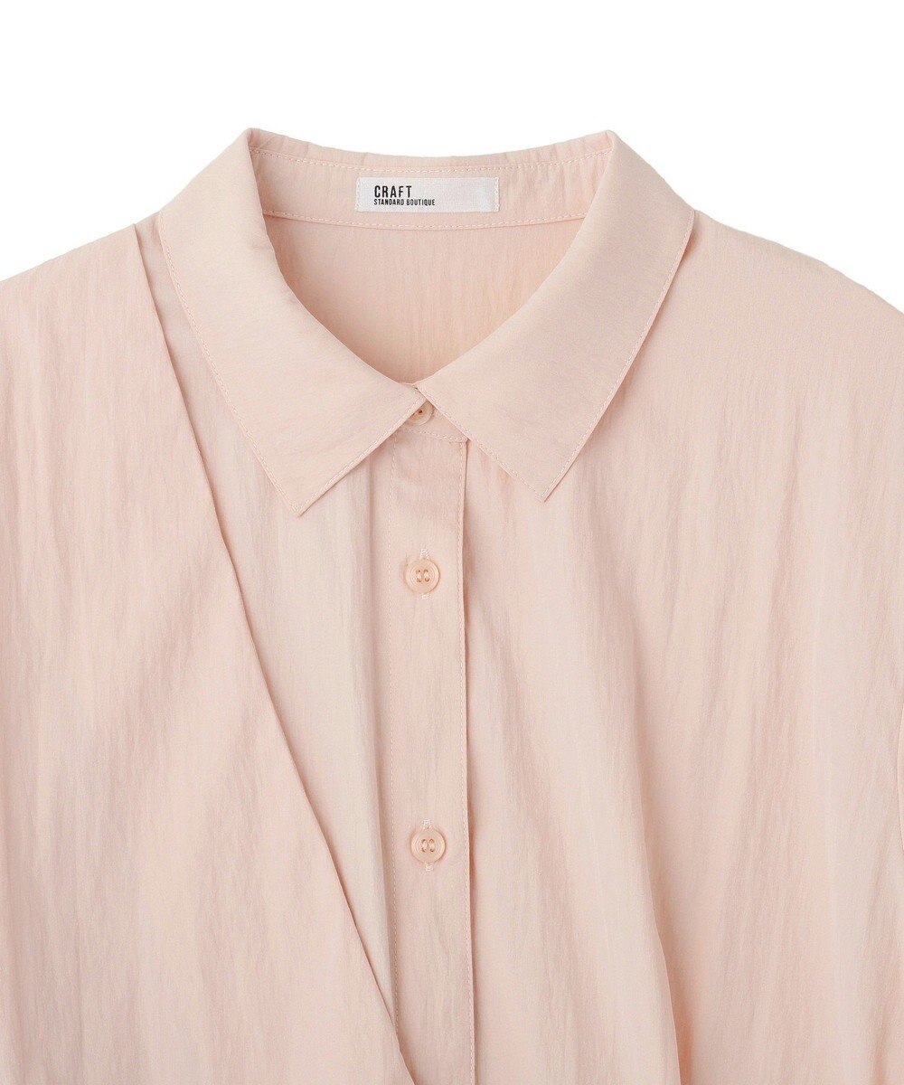 CRAFT STANDARD BOUTIQUE ベルト付きカシュクールシャツ 