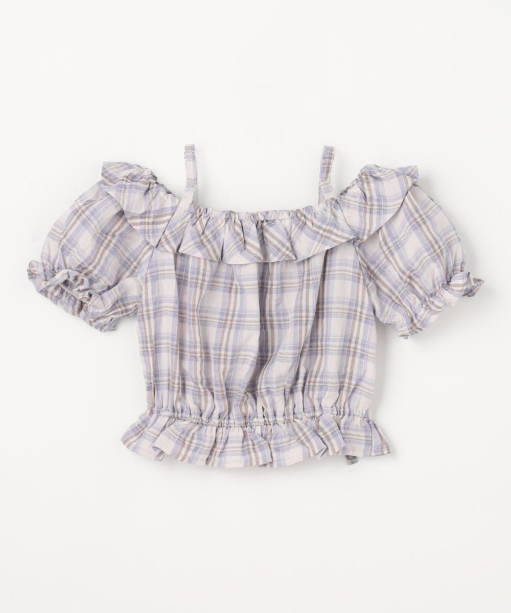 ANY KIDS 【洗濯機可能】2WAY チェックブラウス 