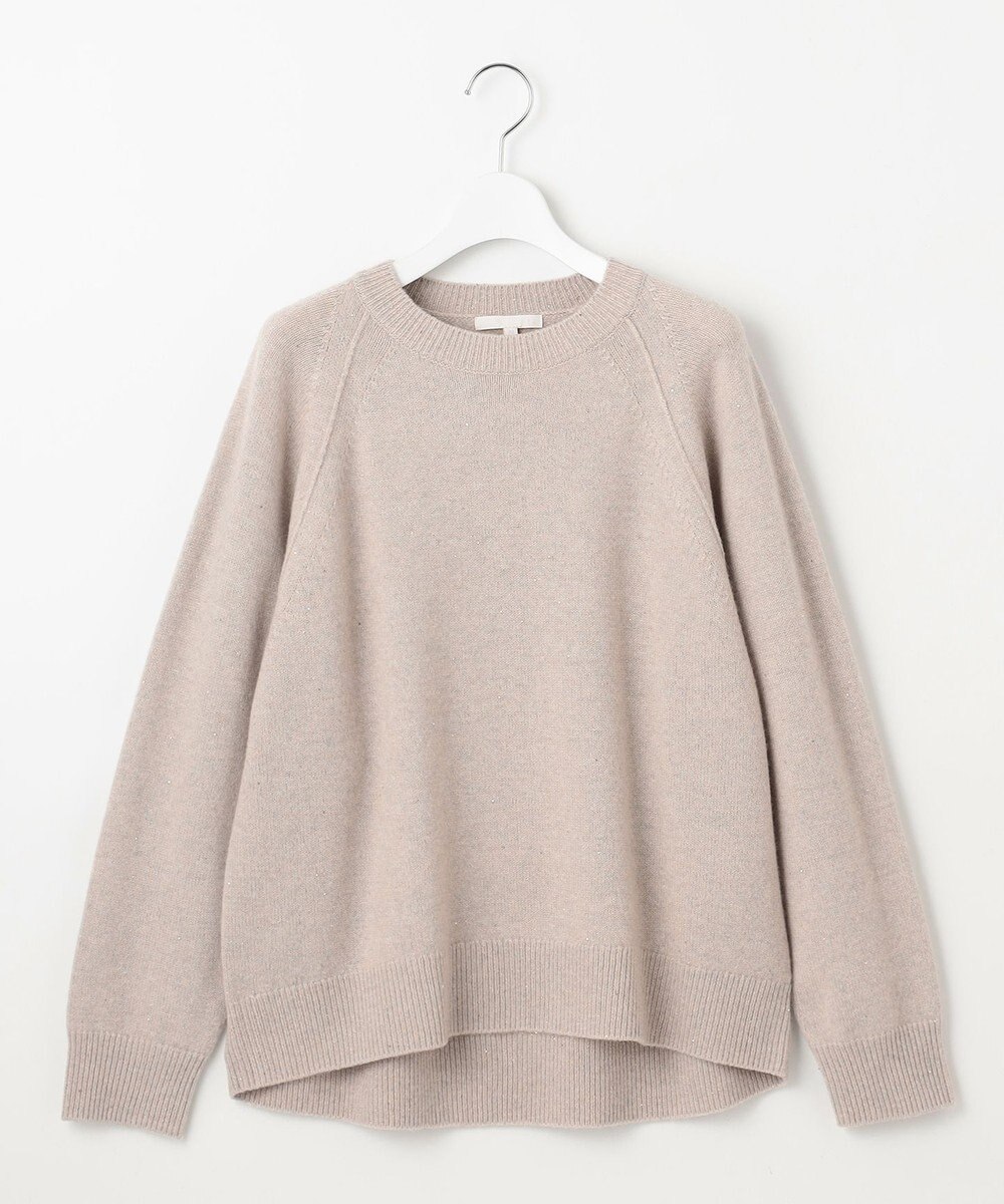 自由区 S 【カタログ掲載】ウールカシミヤブレンドスパンコールラグランスリーブ ニット 
