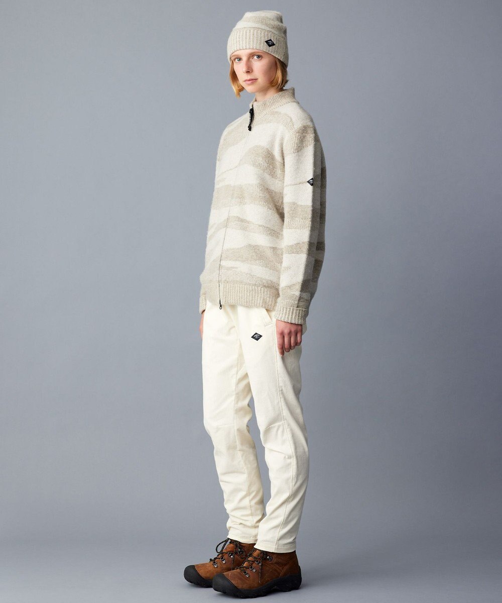 JOSEPH ABBOUD MOUNTAIN 【イタリア糸使用/軽量】ブークレーカモフラージュ  ニット ブルゾン 