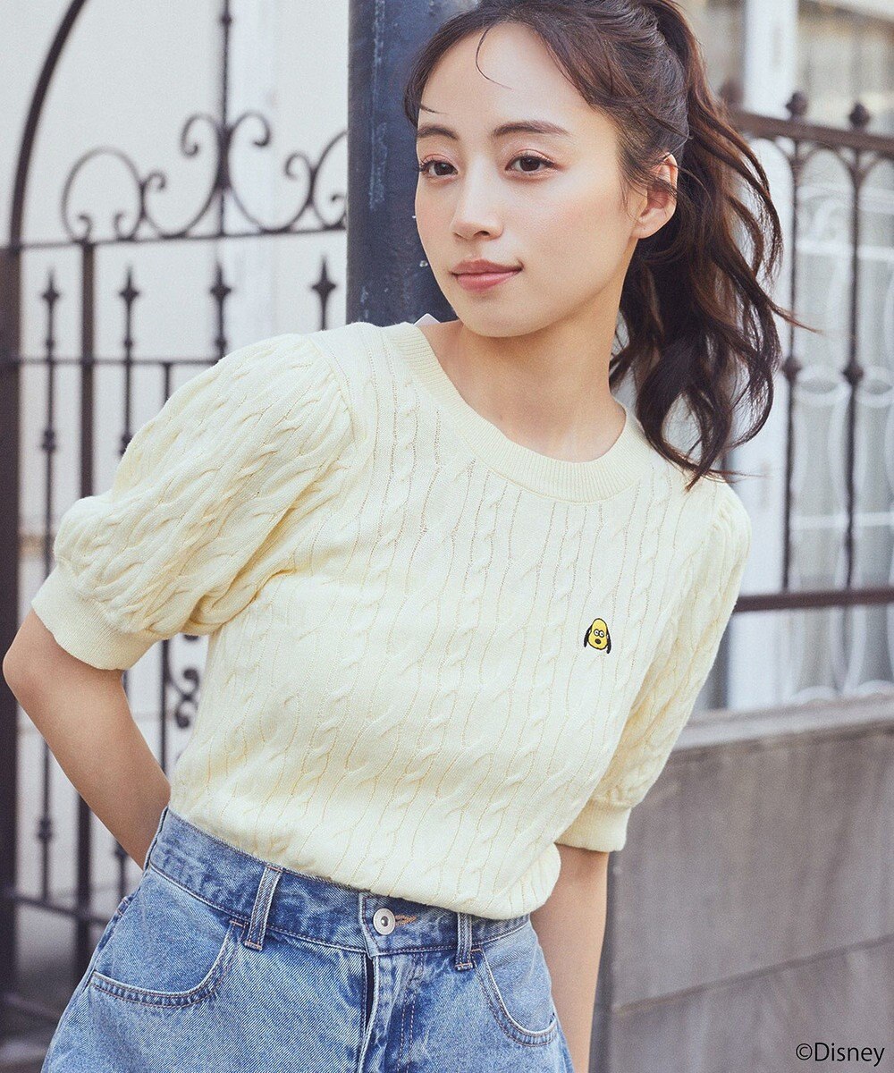 earth music&ecology Ｄｉｓｎｅｙ×Ｓｅｉｊｉ　Ｍａｔｓｕｍｏｔｏ刺繍ニット 