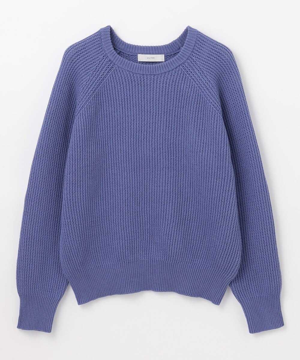 ANY 【洗濯機可/UVカット/アンチピリング】コットンメッシュニット 